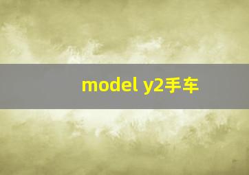 model y2手车